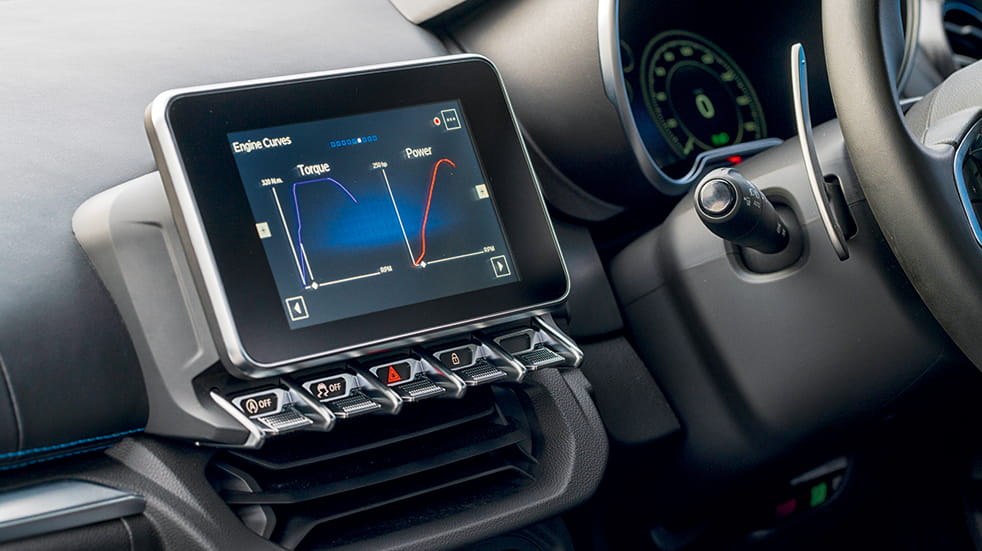 Alpine A110 car review: touchscreen